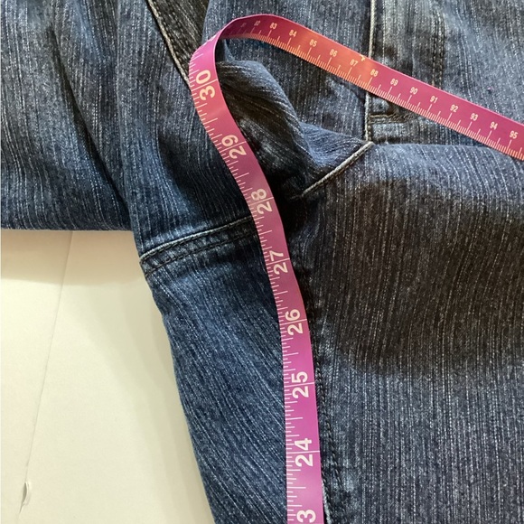 CJ Banks Dark Blue Straight Leg Jeans Plus Size 28 W Petite - Picture 8 of 10